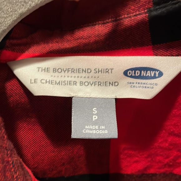 Small red and black buffalo checked Old Navy flannel - Picture 4 of 4